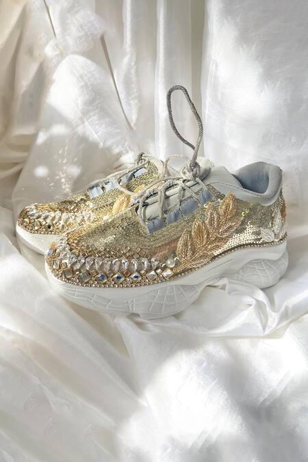 Buy_Chal Jooti_Multi Color Madhumalti Sequin Embroidered Sneakers_Online_at_Aza_Fashions