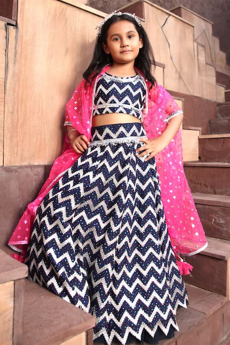 FAYON KIDS Embroidered Cape Skirt Set 