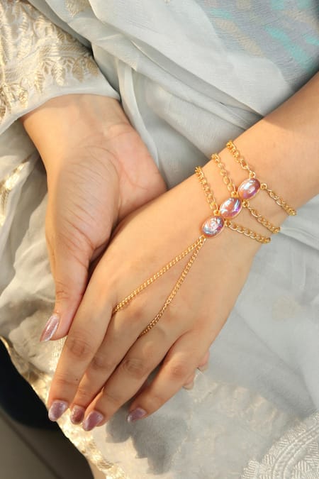 Ishhaara Multi Color Stones Embellished Bracelet 