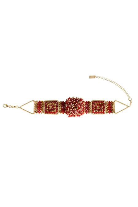 Shop Vaidaan Gold Plated Asav Choker at Aza Fashions Shop_Vaidaan_Gold Plated Asav Choker _at_Aza_Fashions