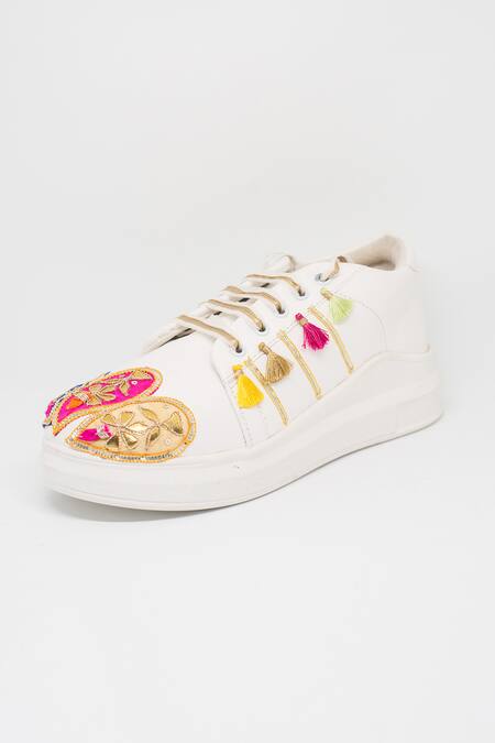 The Saree Sneakers Gota Embroidered Sneakers 