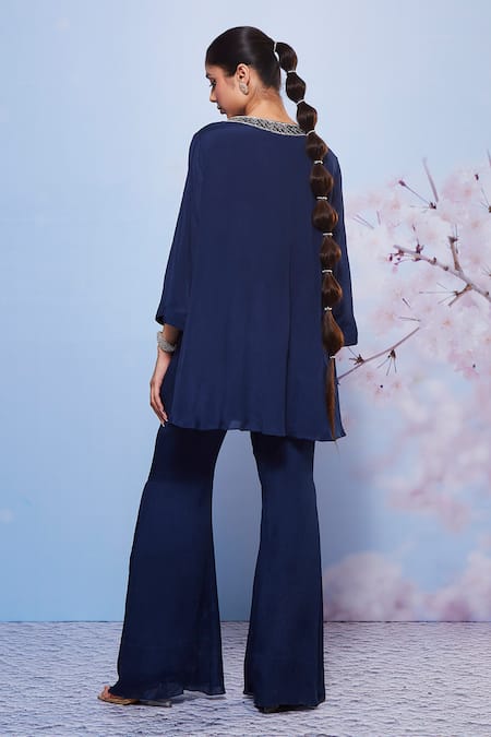 Ajiesh Oberoi Aleena A-Line Tunic & Flared Pant Set 