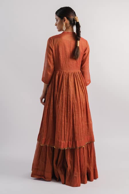 Tussah By Siddhi Shah Embroidered Gharara Set with Jacket 