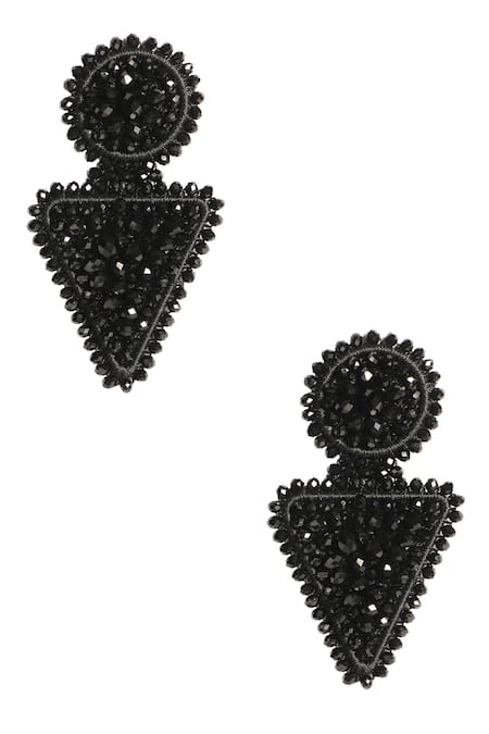 Shop Vaidaan Gold Plated Stones Dusky Dames Danglers at Aza Fashions Shop_Vaidaan_Gold Plated Stones Dusky Dames Danglers _at_Aza_Fashions