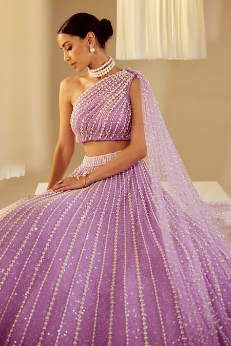 Buy Yellow Zari Buti Lehenga, One Shoulder Blouse Lehenga, Indian Designer  Lehenga, Wedding Lehenga, Bridemaids Lehenga, Crop Top Skirt, Lehenga  Online in India - Etsy