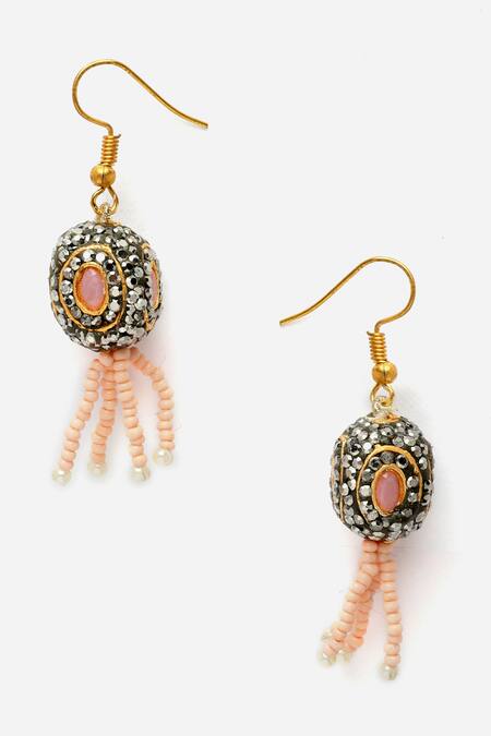 Shop Dugran By Dugristyle Multi Color Pearls, Stones Embellished Necklace Set Online at Aza Fashions Shop_Dugran By Dugristyle_Multi Color Pearls, Stones Embellished Necklace Set _Online_at_Aza_Fashions