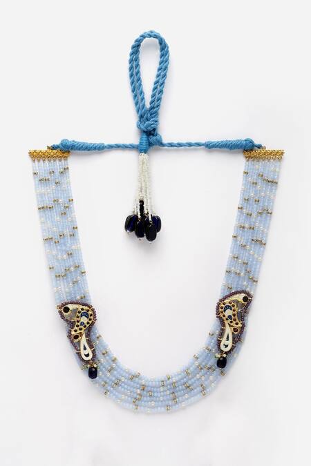 Dugran By Dugristyle_Multi Color Peacock Ornamented Necklace _Online_at_Aza_Fashions