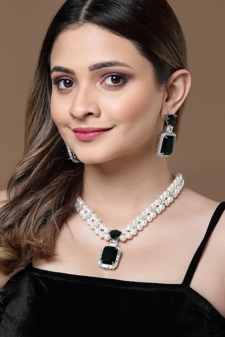 Dugran By Dugristyle American Diamond Embellished Earrings 