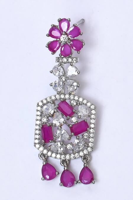 Kohar By Kanika Pink Embellished Diamond Choker Necklace Set at Aza Fashions Kohar By Kanika_Pink Embellished Diamond Choker Necklace Set_at_Aza_Fashions