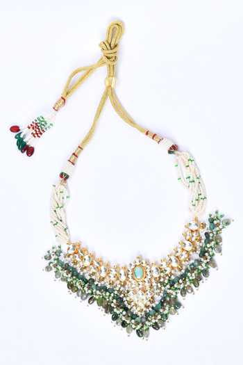 Buy Kohar By Kanika Semi Precious , Jade Paachi Kundan Necklace Set Online at Aza Fashions Buy_Kohar By Kanika_Semi Precious , Jade Paachi Kundan Necklace Set_Online_at_Aza_Fashions