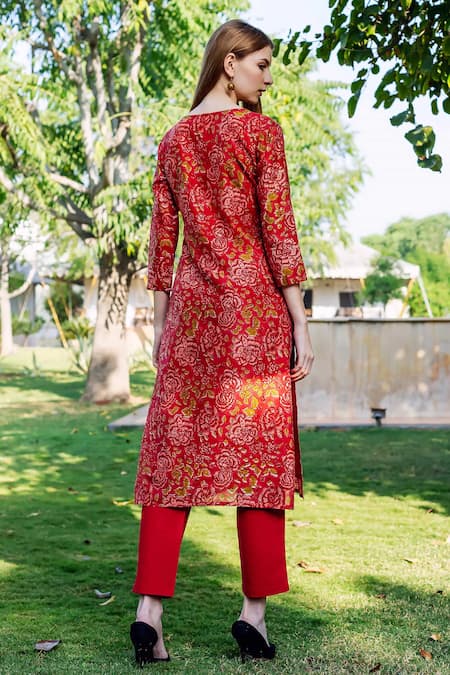 Missprint Saira Floral Print Kurta Set 