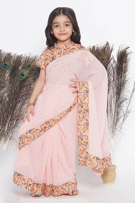 Saree Collection Baby Girls Midi/Knee Length Casual Dress Price in India -  Buy Saree Collection Baby Girls Midi/Knee Length Casual Dress online at  Flipkart.com