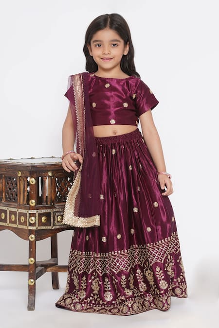 Little Bansi Sequins Embroidered Blouse Lehenga Set 
