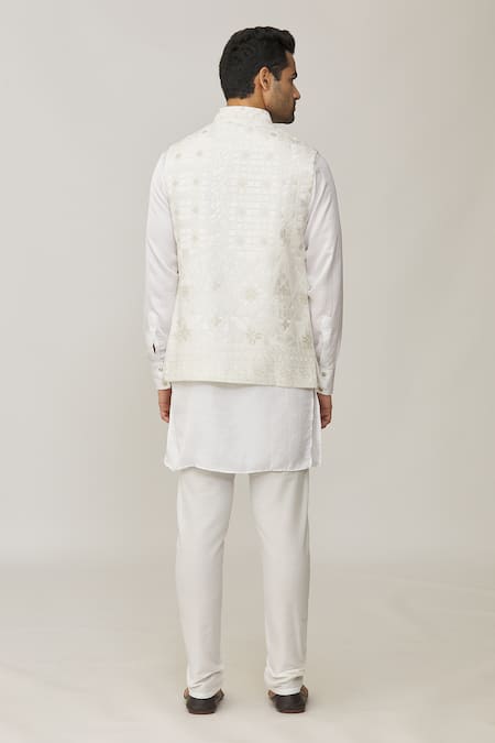 Spring Break Lucknowi Thread Embroidered Bundi 