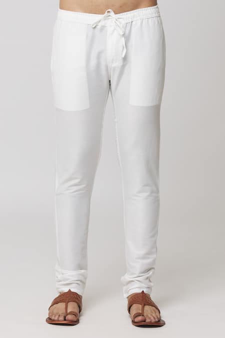 Spring Break_Green Polyester, Cotton Embroidery Thread Kurta Set _at_Aza_Fashions