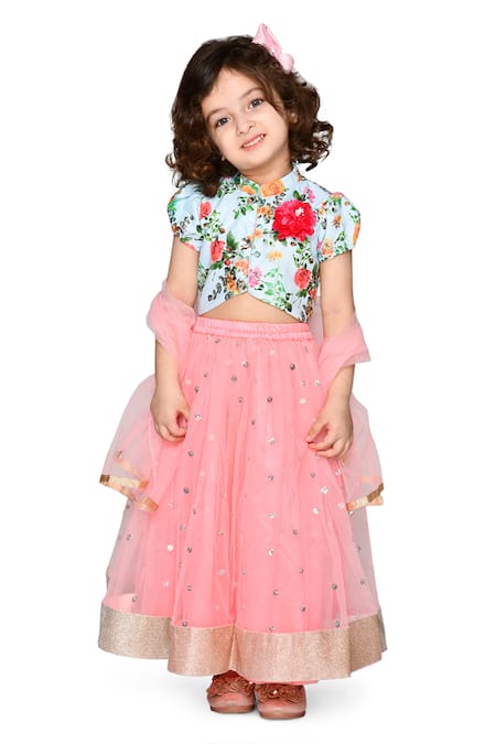Buy Pink & White Ethnic Wear Sets for Girls by SAKA DESIGNS Online |  Ajio.com