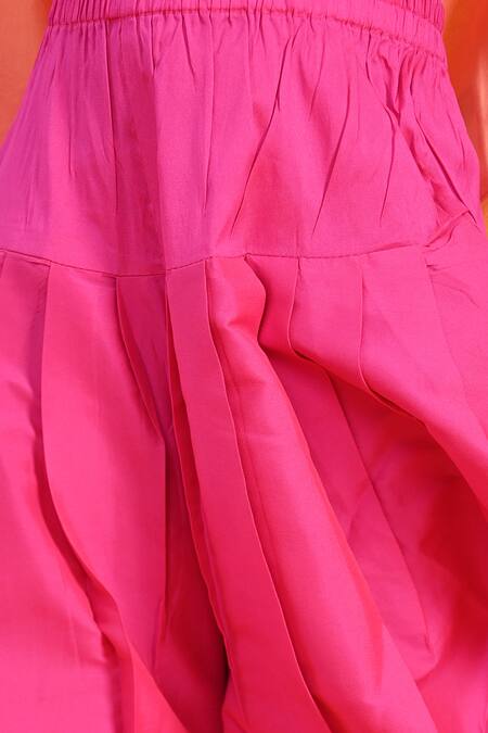 Buy Saka Designs Peach , Net, Satin Gota Circular Motif Pattern Kurta And Dhoti Pant Set Buy_Saka Designs_Peach , Net, Satin Gota Circular Motif Pattern Kurta And Dhoti Pant Set