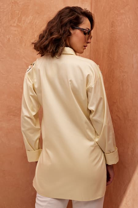 Palak Khandelwal Floral Embroidered Shirt 