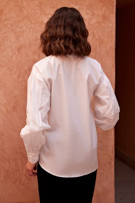 Palak Khandelwal Polka Dot Patchwork Embroidered Shirt 