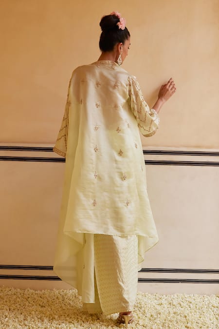 Punit Balana Embroidered Cape & Draped Skirt Set 