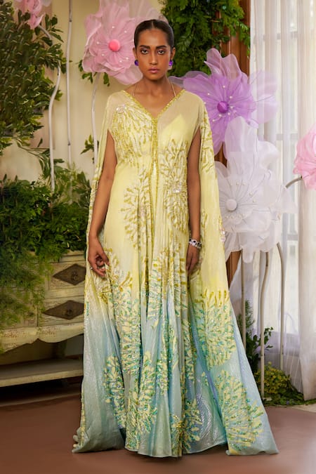 Women's Kaftan Dress | Silk Long Kaftan Dress - Shahida Parides