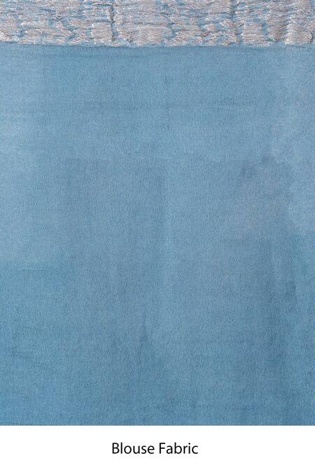 Taba Kashi By Artika Shah_Grey Chiffon Embroidered Saree With Running Blouse _at_Aza_Fashions