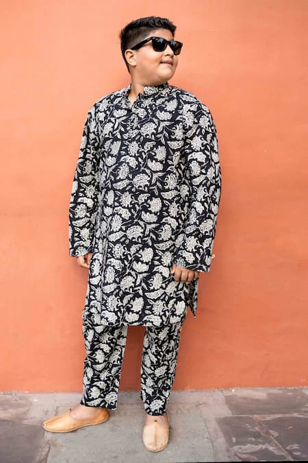 Gulabo Jaipur Sohan Block Print Kurta & Pyjama Set 