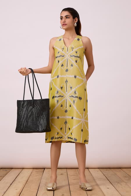 The Summer House Strand Ikat Handwoven Shift Dress 