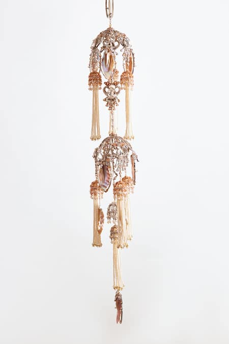 Shop_Outhouse_Pink Natural Pearls Le Palm Serefina Kaleera _at_Aza_Fashions