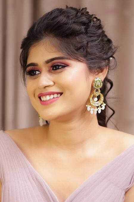 Shop_Ishhaara_Green Stones, Beads Embellished Chandbalis _Online_at_Aza_Fashions