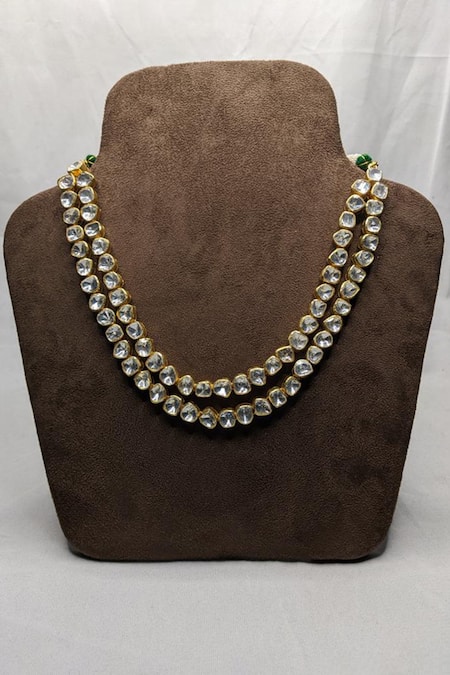 Vinanti Manji Designer Jewellery Studded Layered Necklace 