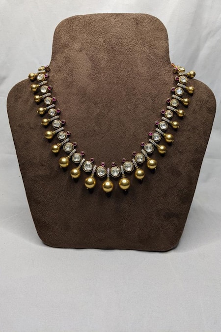 Vinanti Manji Designer Jewellery Geometric Stone Embellished Choker 