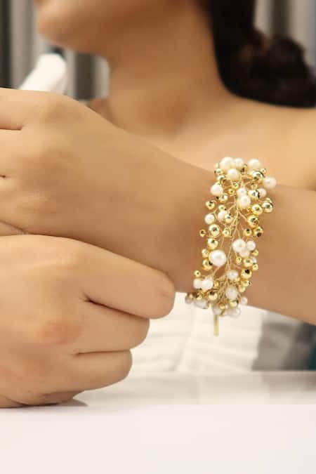 Vaidaan Gold Plated Bead Indira Bracelet 