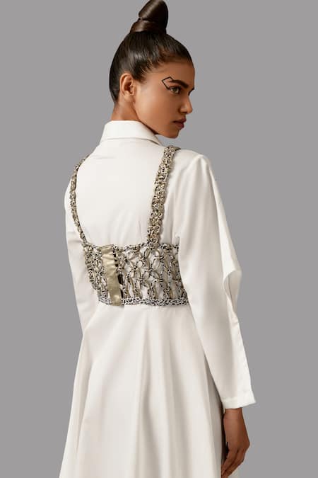 Devina Juneja Hamptons Leather Hand Knotted Vest 