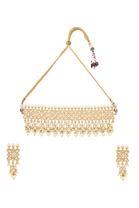 Moh-Maya By Disha Khatri Pearl Drop Choker Set 