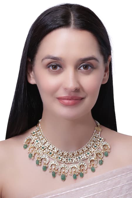 Vinanti Manji Designer Jewellery Kundan Embellished Necklace 