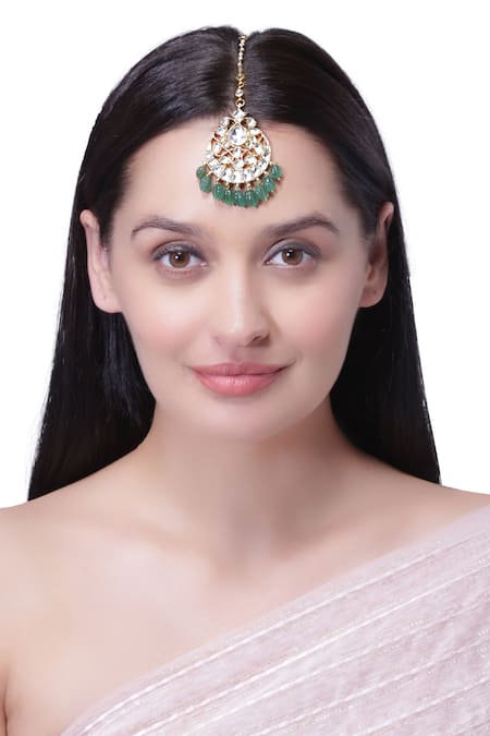 Vinanti Manji Designer Jewellery Kundan Embellished Maangtikka 