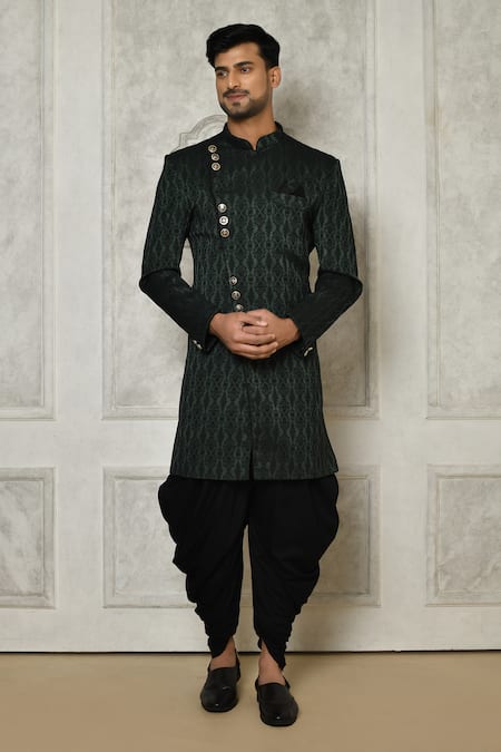 Aryavir Malhotra Floral Mandala Pattern Sherwani With Dhoti Pant 