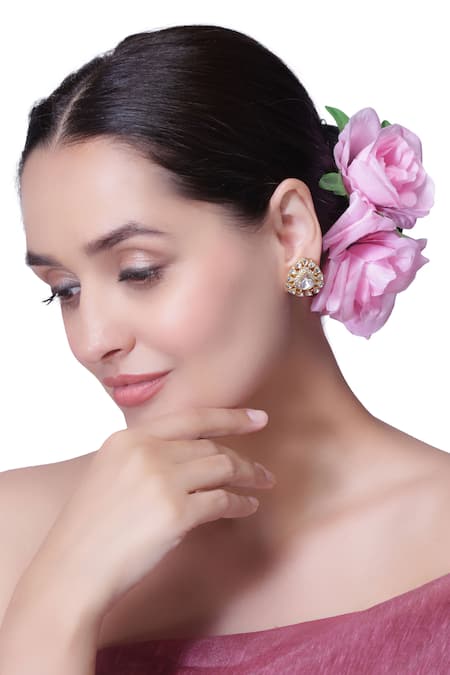 Vinanti Manji Designer Jewellery Embellished Ear Studs 