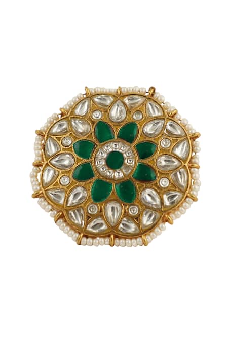 Riana Jewellery Stone Studded Floral Ring 