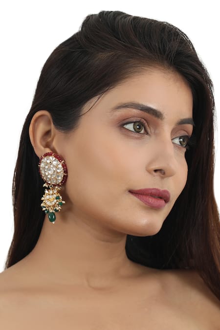 Riana Jewellery Jadtar Stone Earrings 