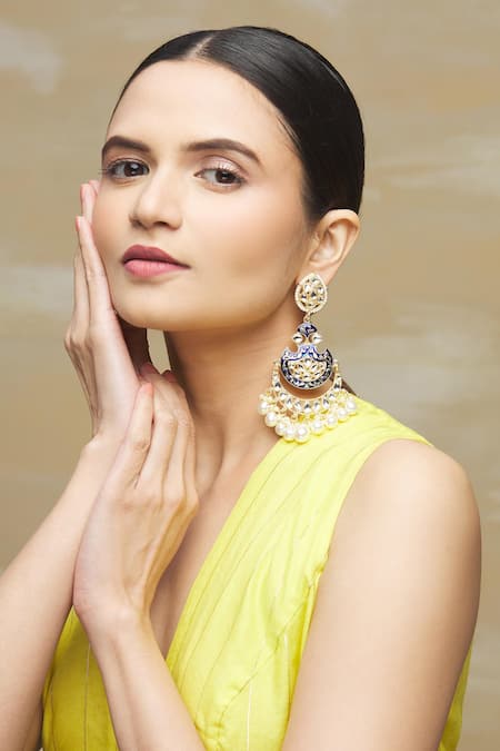 Moh-Maya by Disha Khatri Kundan Meenakari Danglers 