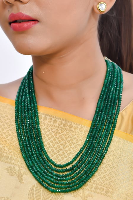 Kastiya Jewels Handcrafted Bead Embellished Necklace 