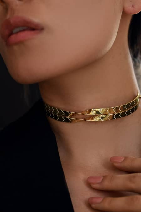 The Loom Art Twisted Enamel Choker 