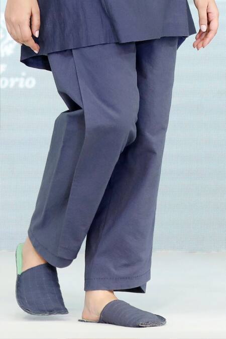 Buy Dhi Blue Cotton Salwar Pant Online at Aza Fashions Buy_Dhi_Blue Cotton Salwar Pant _Online_at_Aza_Fashions