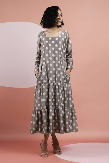 DHI Polka Dot Tiered Dress 