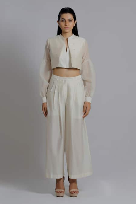 DHI Box Pleat Cropped Shrug 