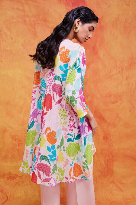 Pankaj & Nidhi Joyce Vivid Floral Print Tunic 