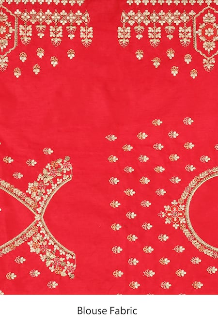 Samyukta Singhania_Purple Gingham, Silk Embroidery Bandhani Print Saree With Running Blouse_Online_at_Aza_Fashions