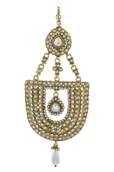 Shop Kista Gold Plated Stoned Encrusted Passa at Aza Fashions Shop_Kista_Gold Plated Stoned Encrusted Passa_at_Aza_Fashions